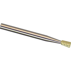 Made in USA - 2.5mm Cut Diam, 0.1181" Shank Diam, Inverted Cone Head Diamond Cut Burr - Carbide, 3mm LOC, 38mm OAL - Americas Industrial Supply