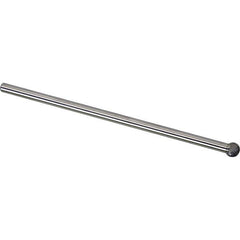 Made in USA - 3/8" Cut Diam, 1/4" Shank Diam, Ball Head Single Cut Burr - Carbide, 5/16" LOC, 6-3/8" OAL - Americas Industrial Supply