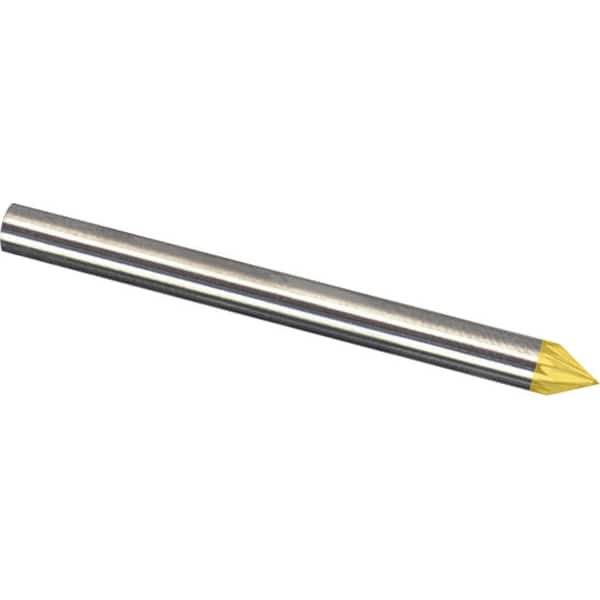 Made in USA - 6mm Cut Diam, 0.2362" Shank Diam, Cone Head Diamond Cut Burr - Carbide, 4mm LOC, 50mm OAL - Americas Industrial Supply