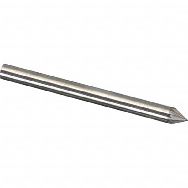 Made in USA - 6mm Cut Diam, 0.2362" Shank Diam, Cone Head Double Cut Burr - Carbide, 4mm LOC, 50mm OAL - Americas Industrial Supply