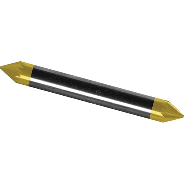 Made in USA - 1/8" Cut Diam, 1/8" Shank Diam, Cone Head Diamond Cut Burr - Carbide, 3/32" LOC, 1-1/2" OAL - Americas Industrial Supply