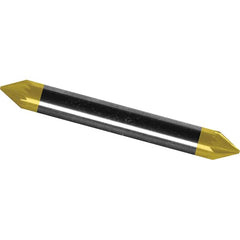 Made in USA - 1/8" Cut Diam, 1/8" Shank Diam, Cone Head Diamond Cut Burr - Carbide, 3/32" LOC, 1-1/2" OAL - Americas Industrial Supply