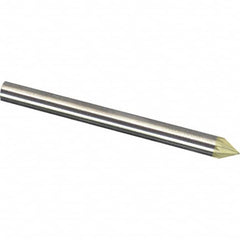 Made in USA - 3mm Cut Diam, 0.1181" Shank Diam, Cone Head Chipbreaker Cut Burr - Carbide, 2.5mm LOC, 38mm OAL - Americas Industrial Supply