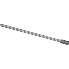 Made in USA - 1/4" Cut Diam, 1/4" Shank Diam, Cylinder Head Aluma Cut Burr - Carbide, 5/8" LOC, 6-3/4" OAL - Americas Industrial Supply