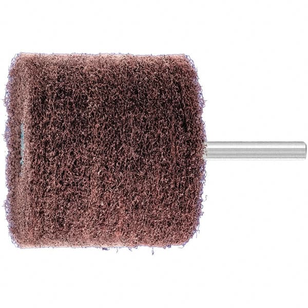 PFERD - 2-3/8" Diam x 2" Face Width, Aluminum Oxide Nonwoven Mounted Flap Wheel - 1/4" Shank Mount, 180 Grit, 10,000 Max RPM - Americas Industrial Supply