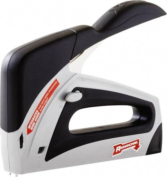 Arrow - Manual Staple Gun - 150 Lb Capacity, Gray & Black, Aluminum Body - Americas Industrial Supply