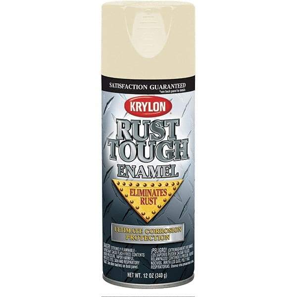 Krylon - Almond (Color), Gloss, Rust Proof Enamel Spray Paint - 25 Sq Ft per Can, 12 oz Container, Use on Wood, Metal - Americas Industrial Supply