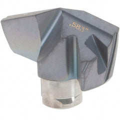 Iscar - Series ICP-2M, 0.583" Diam Grade IC908 140° Replaceable Drill Tip - Carbide, TiAlN Finish, 14 Seat Size, Through Coolant - Americas Industrial Supply