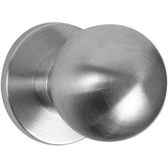 Falcon - 1-3/8 to 1-7/8" Door Thickness, Satin Chrome Passage Knob Lockset - 2-3/4" Back Set, Stainless Steel - Americas Industrial Supply