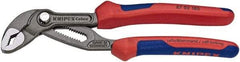 Knipex - 7-1/4" OAL, 1-1/2" Max Capacity, 18 Position Water Pump Tongue & Groove Pliers - V-Jaws, Cushion Grip Handles - Americas Industrial Supply