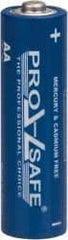 PRO-SAFE - Size AA, Alkaline, Standard Battery - 1.5 Volts, Flat Terminal, LR6 - Americas Industrial Supply