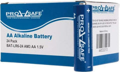 PRO-SAFE - Size AA, Alkaline, Standard Battery - 1.5 Volts, Flat Terminal, LR6 - Americas Industrial Supply