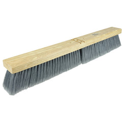 24″ Contractor Fine Floor Broom, Flagged Silver Polystyrene Fill, Includes Brace - Americas Industrial Supply