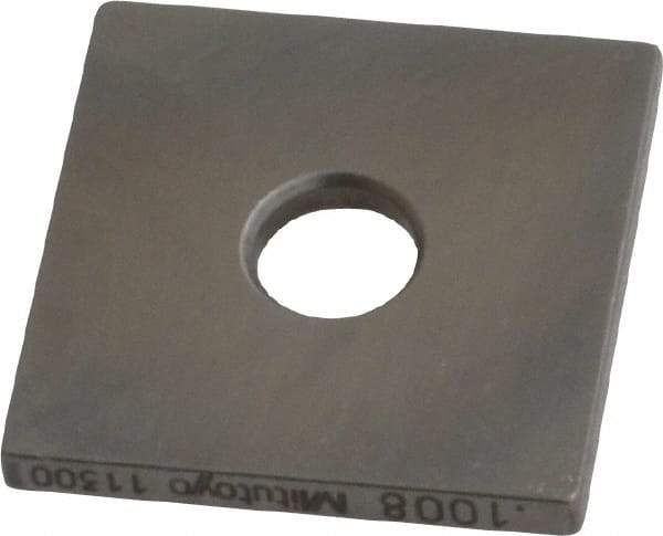 Mitutoyo - 0.1008" Square Steel Gage Block - Accuracy Grade 0, Includes Certificate of Inspection - Americas Industrial Supply