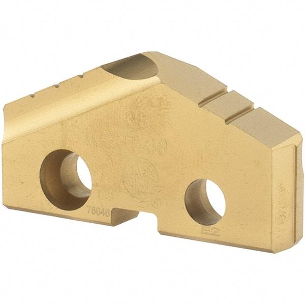 Allied Machine and Engineering - 38mm Diam x 1/4" Thick, Seat Code 3, 132° Included Angle Spade Drill Insert - TiN Coated, Carbide, Grade K20, Series T-A - Americas Industrial Supply