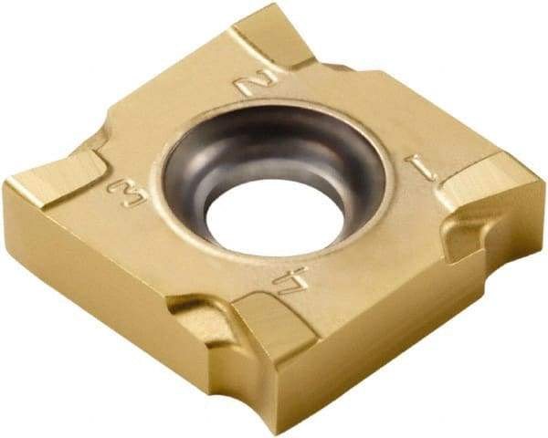 Seco - SNHQ120708 M07 Grade F40M Carbide Milling Insert - TiAlN/TiN Finish, 0.277" Thick, 1/2" Inscribed Circle, 0.031" Corner Radius - Americas Industrial Supply