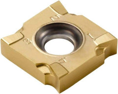 Seco - SNHQ120402 M07 Grade F40M Carbide Milling Insert - TiAlN/TiN Finish, 0.159" Thick, 1/2" Inscribed Circle, 0.008" Corner Radius - Americas Industrial Supply