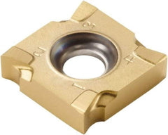 Seco - SNHQ120416 M07 Grade F40M Carbide Milling Insert - TiAlN/TiN Finish, 0.157" Thick, 1/2" Inscribed Circle, 1/16" Corner Radius - Americas Industrial Supply