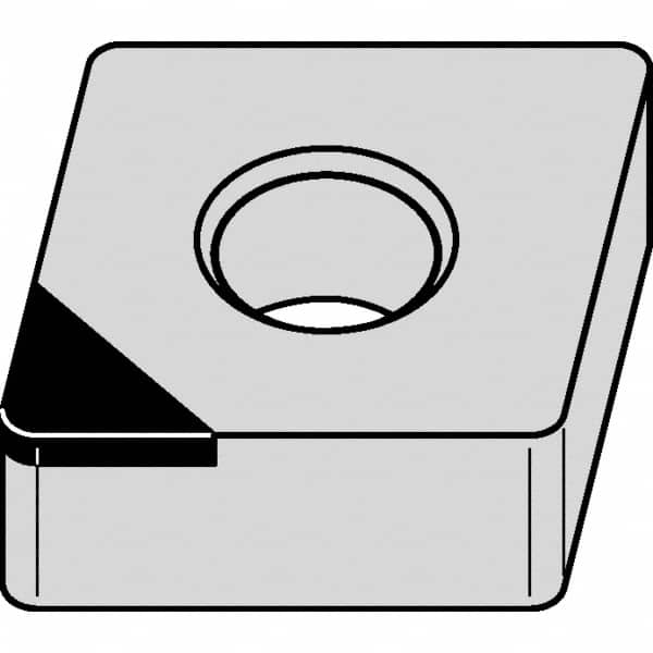 Kennametal - CNGA432 F Grade KD1425 Polycrystalline Diamond (PCD) Turning Insert - 80° Diamond, 1/2" Inscr Circle, 3/16" Thick, 1/32" Corner Radius - Americas Industrial Supply