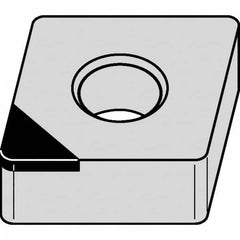 Kennametal - CNGA432 F Grade KD1425 Polycrystalline Diamond (PCD) Turning Insert - 80° Diamond, 1/2" Inscr Circle, 3/16" Thick, 1/32" Corner Radius - Americas Industrial Supply