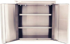 Jamco - 2 Shelf Wall Storage Cabinet - Stainless Steel, 30" Wide x 12" Deep x 30" High - Americas Industrial Supply