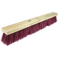 24″ Contractor Garage Broom, Maroon Polypropylene Fill, Includes Brace - Americas Industrial Supply