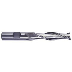 1/2 Dia. x 4 Overall Length 2-Flute Square End High Speed Steel SE End Mill-Round Shank-Center Cut-Uncoated - Americas Industrial Supply