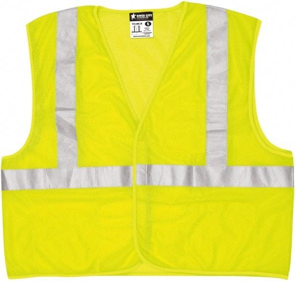 MCR Safety - Size 3XL Flame Resistant/Retardant Lime Mesh General Purpose Vest - 27.4" Chest, ANSI 107-2015, Hook & Loop Closure, 3 Pockets, Polyester - Americas Industrial Supply
