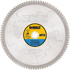 DeWALT - 14" Diam, 1" Arbor Hole Diam, 90 Tooth Wet & Dry Cut Saw Blade - Carbide-Tipped, Standard Round Arbor - Americas Industrial Supply