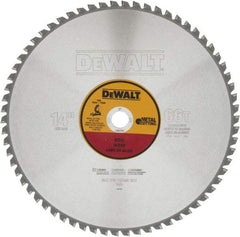 DeWALT - 14" Diam, 1" Arbor Hole Diam, 66 Tooth Wet & Dry Cut Saw Blade - Carbide-Tipped, Standard Round Arbor - Americas Industrial Supply