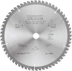 DeWALT - 12" Diam, 1" Arbor Hole Diam, 60 Tooth Wet & Dry Cut Saw Blade - Carbide-Tipped, Standard Round Arbor - Americas Industrial Supply