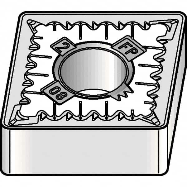 Kennametal - CNMG432 Grade KCM15B Carbide Turning Insert - 80° Diamond, 1/2" Inscr Circle, 3/16" Thick, 1/32" Corner Radius - Americas Industrial Supply