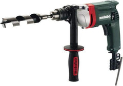 Metabo - 1/2" Keyed Chuck, 0 to 650 RPM, Pistol Grip Handle Electric Drill - 6.7 Amps, 120 Volts, Non-Reversible - Americas Industrial Supply