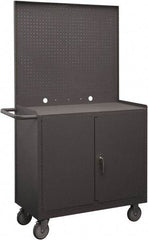 Durham - 1,200 Lb Capacity, 18" Wide x 36" Long x 68-1/4" High Mobile Cart - 2 Door, 1 Shelf, Steel, 2 Rigid/2 Swivel Casters - Americas Industrial Supply