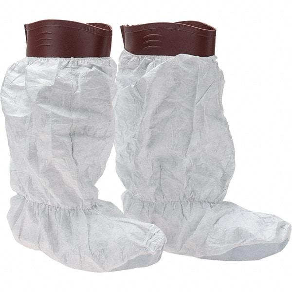 Dupont - Size XL, Tyvek IsoClean, PVC Boot Cover - White, Non-Chemical Resistant - Americas Industrial Supply