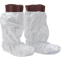 Dupont - Size XL, Tyvek IsoClean, PVC Boot Cover - White, Non-Chemical Resistant - Americas Industrial Supply