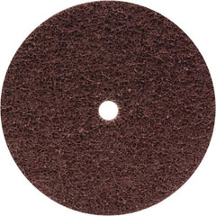 WALTER Surface Technologies - 4-1/2" Medium Grade Aluminum Oxide Deburring Disc - 7/16" Center Hole, Hook & Loop Connection, Maroon, 11,000 Max RPM - Americas Industrial Supply
