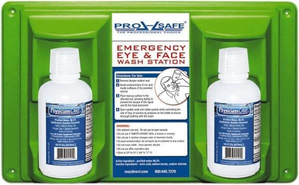 PRO-SAFE - 16 oz, Disposable Eyewash Double Station - Approved by FDA - Americas Industrial Supply