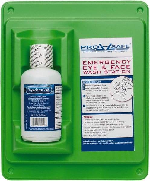 PRO-SAFE - 16 oz, Disposable Eyewash Single Station - Approved by FDA - Americas Industrial Supply