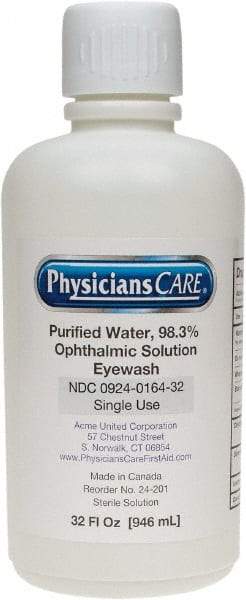 PRO-SAFE - 32 oz, Disposable Eyewash Single Refill Station - Approved by FDA - Americas Industrial Supply