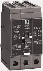 Square D - 25 Amp, 480Y/277 V, 3 Pole, Bolt On Miniature Circuit Breaker - 65 kA Breaking Capacity, 12, 14 AWG - Americas Industrial Supply