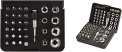 VEGA Industries - 33 Piece, 1/4" Drive Screwdriver Bit Set - #1 to #3 Phillips, 5/64 to 3/16" Hex, T10 to T40 Torx, #1 to #3 Square Recess - Americas Industrial Supply