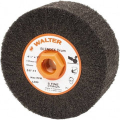 WALTER Surface Technologies - 4-1/2" Diam Aluminum Oxide Unmounted Flap Wheel - 5/8" Hole, 5/8-11 Thread, 2" Wide, Nonwoven, Very Fine Grade, 3,800 Max RPM - Americas Industrial Supply