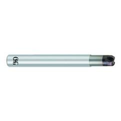 1/4" Dia. - .100"" LOC x 3 OAL 1/16 Radius 4 FL Carbide S/E HP End Mill-WXS - Americas Industrial Supply