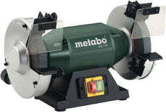 Metabo - 7" Wheel Diam x 1" Wheel Width, 1 hp Bench Grinder - 1" Arbor Hole Diam, 1 Phase, 3,570 Max RPM, 120 Volts - Americas Industrial Supply