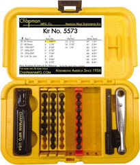 Chapman - 29 Piece, 1/4" Drive Screwdriver Bit Set - #1 & #2 Phillips, 0.05 to 1/4" Hex - Americas Industrial Supply