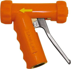 SANI-LAV - 3/4" Pipe, Insulated, Grade C-36000 Brass Adjustable Spray Pattern Nozzle - Safety Orange, 3/4 GHT Connection, 7 Gal per min at 100 psi, 3/4 GHT, 3/4" Orifice Diam, For Use With Water - Americas Industrial Supply