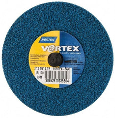Norton - 3" Medium Grade Aluminum Oxide Deburring Disc - Quick Change Connection - Americas Industrial Supply