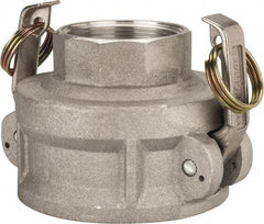 Value Collection - 3" Aluminum Cam & Groove Suction & Discharge Hose Female Coupler Female NPT Thread - Part D, 2" Thread, 500 Max psi - Americas Industrial Supply