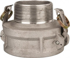 Value Collection - 4" Aluminum Cam & Groove Suction & Discharge Hose Female Coupler Male NPT Thread - Part B, 3" Thread, 400 Max psi - Americas Industrial Supply